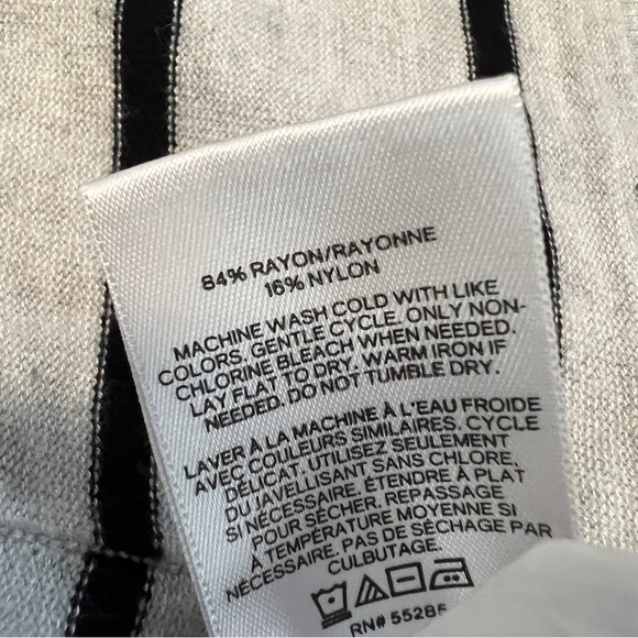 EXPRESS Open Front Long Sleeve Stripe Cardigan - Picture 6 of 10